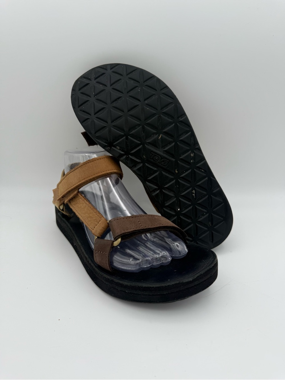 Women's Teva Midform Universal Leather Neutral Multi Strappy Sandal Size 8
